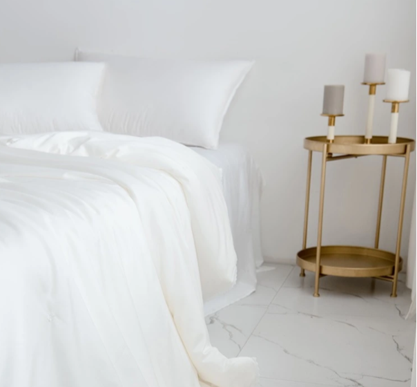 Silkesengetøj sæt - elfenben